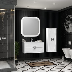Opadiris Мебель для ванной Ибица 90 подвесная белая/хром – фотография-3